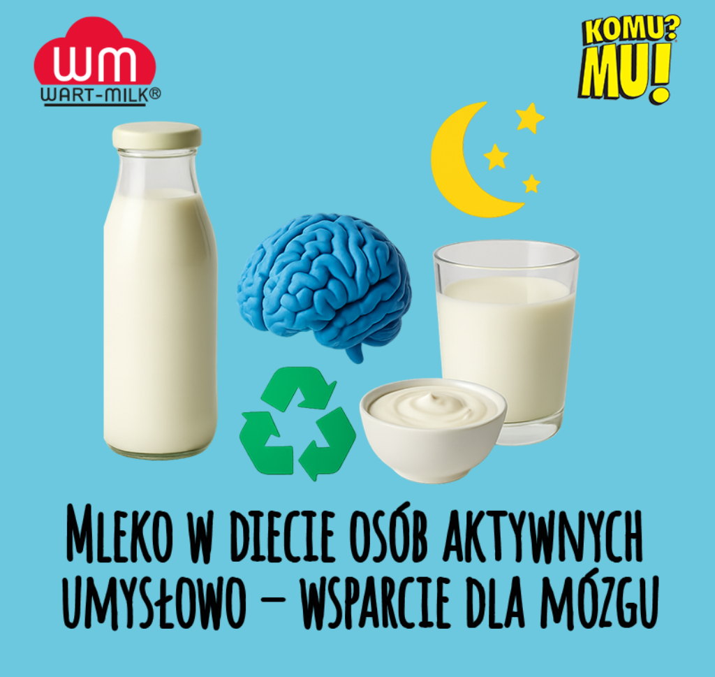 Mleko w diecie osób aktywnych umysłowo – wsparcie dla mózgu