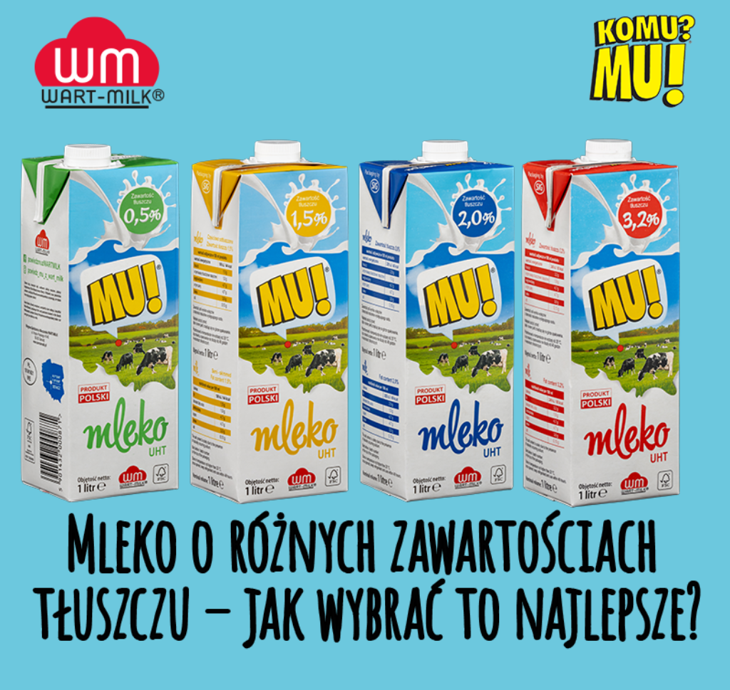 Mleko o różnych zawartościach tłuszczu – jak wybrać to najlepsze?
